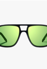 Bajio Bajio 12 South Sunglasses Black Gloss-Green Mirror Glass