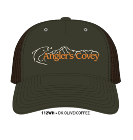 Richardson AC Logo Hat 112 Split Dark Olive/Coffee OSFM