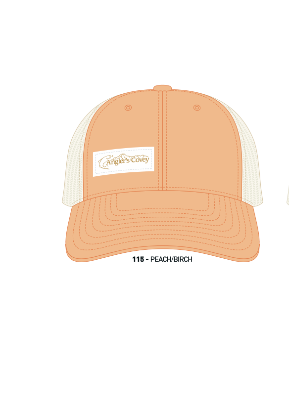 Richardson AC Logo Hat 115 Peach/Birch - Small