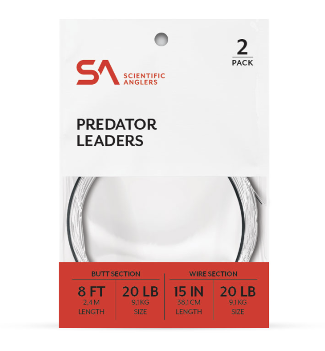 Scientific Anglers Scientific Anglers Predator Leader 2pk 8' w/ 15" 1X7 20lb Wire
