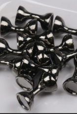 Hareline Dubbin Hareline Flat End Tungsten Hourglass Eyes  Black XS