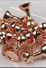 Hareline Dubbin Hareline Flat End Tungsten Hourglass Eyes  Copper XS