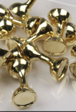 Hareline Dubbin Hareline Flat End Tungsten Hourglass Eyes Gold XS