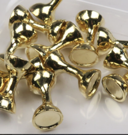 Hareline Dubbin Hareline Flat End Tungsten Hourglass Eyes Gold XS