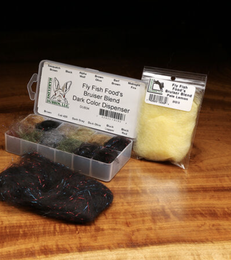 Hareline Dubbin Fly Fish Food Jr Bruiser Blend Dispenser