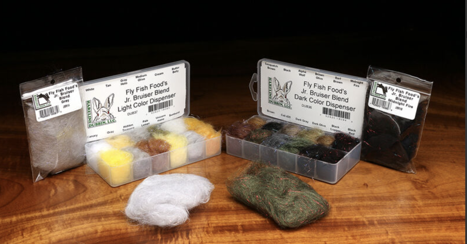 Hareline Dubbin Fly Fish Food Jr Bruiser Blend Dispenser