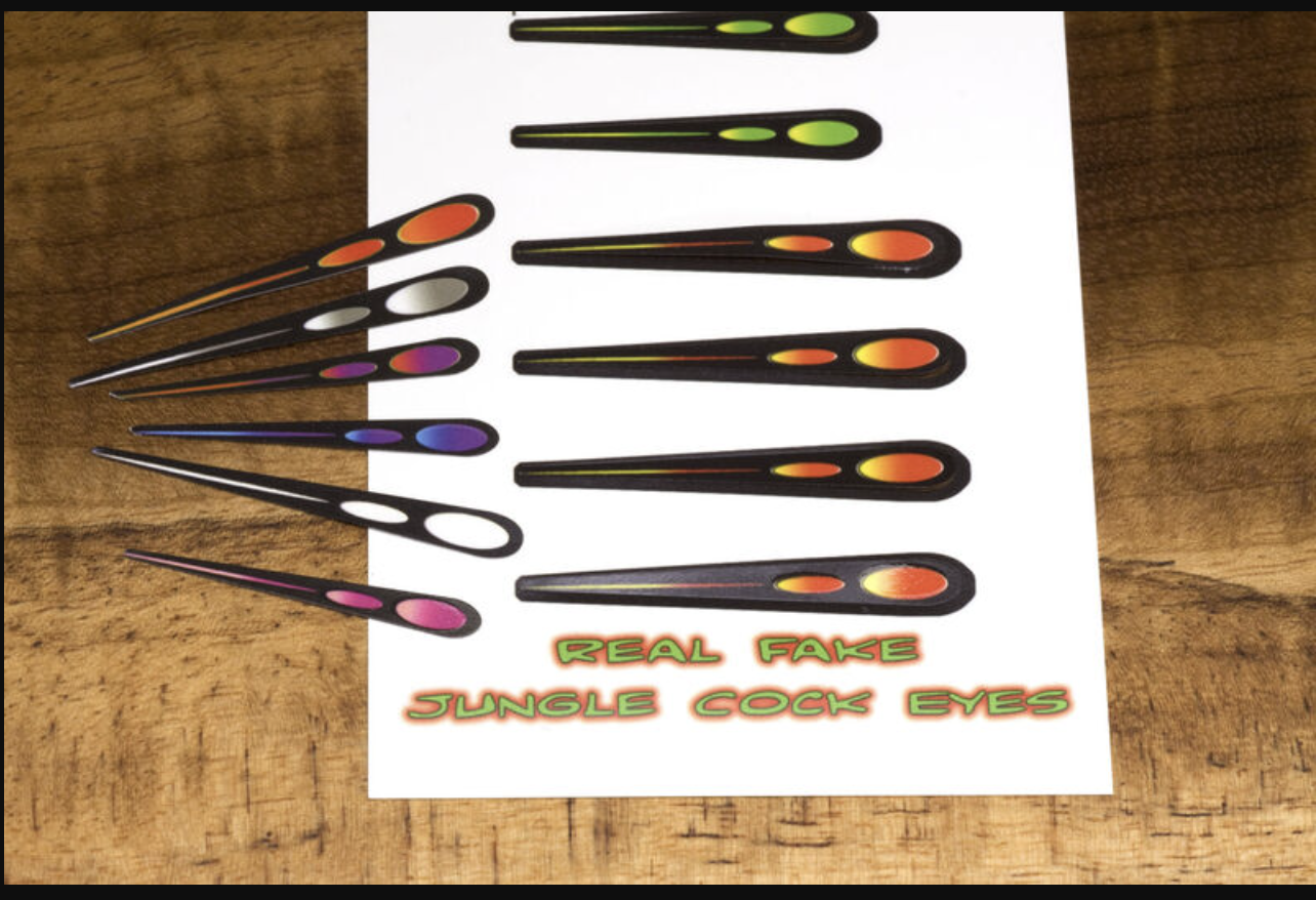 Hareline Dubbin Hareline Real Fake Jungle Cock- Complete Color Range 32 eyes