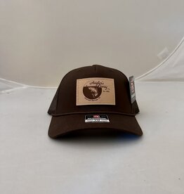 Anglers Covey AC Logo Hat 112FPR Solid Brown w/ Brown Rope