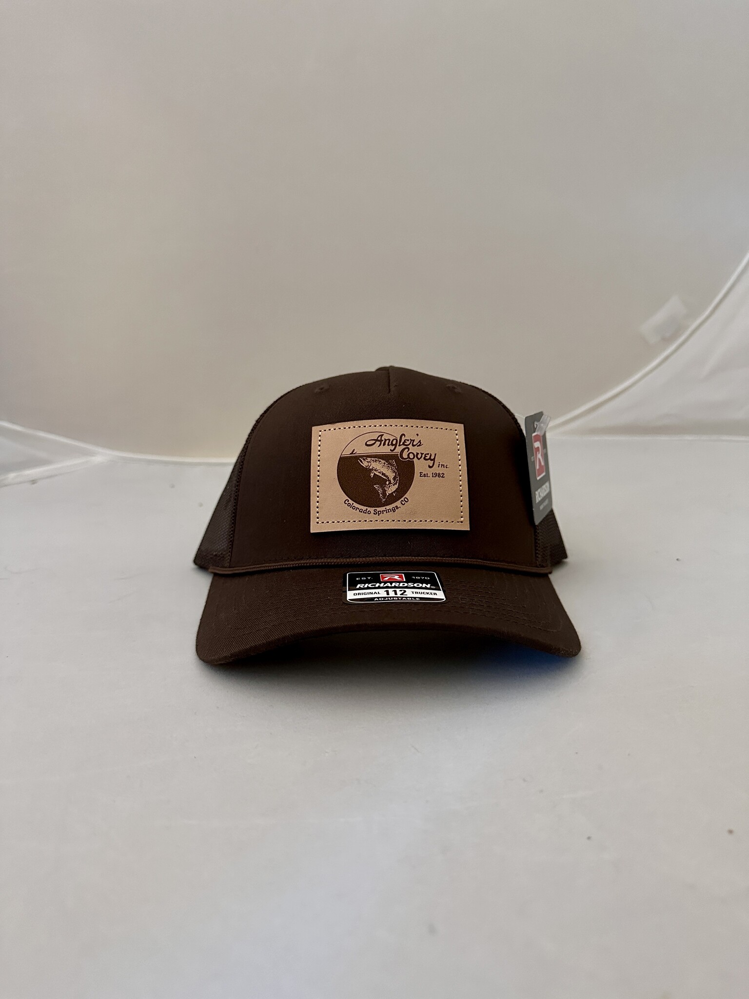 Anglers Covey AC Logo Hat 112FPR Brown/Brown Rope