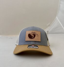 Anglers Covey AC Logo Hat 112 Tri Heather Grey/Birch/Amber Gold