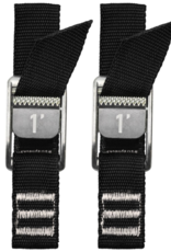 NRS NRS 1" Strap Pair Black 1'
