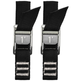 NRS NRS 1" Strap Pair Black 1'