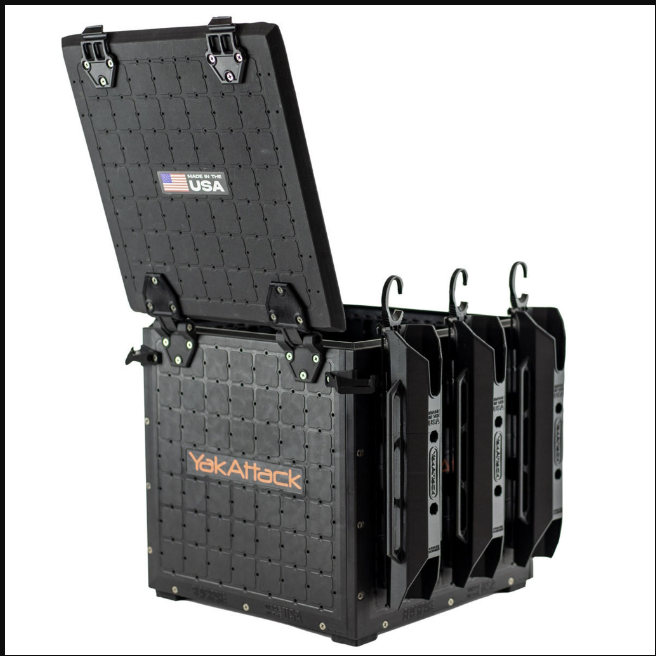 YakAttack YakAttack BlackPak Pro Kayak Fishing Crate 13" x 13", Black