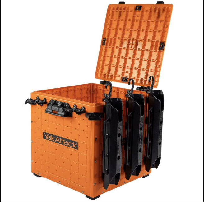 YakAttack YakAttack BlackPak Pro Kayak Fishing Crate 13" x 13" Orange