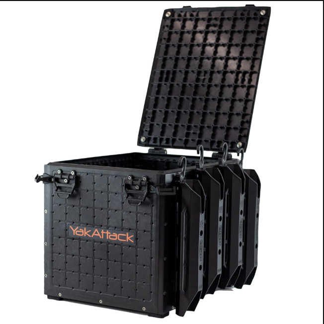 YakAttack YakAttack BlackPak Pro Kayak Fishing Crate 13" x 16", Black