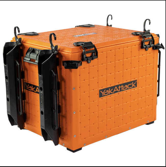 YakAttack YakAttack BlackPak Pro Kayak Fishing Crate 13" x 16", Orange
