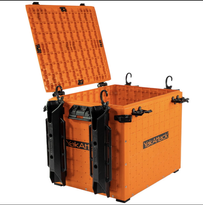 YakAttack YakAttack BlackPak Pro Kayak Fishing Crate 13" x 16", Orange