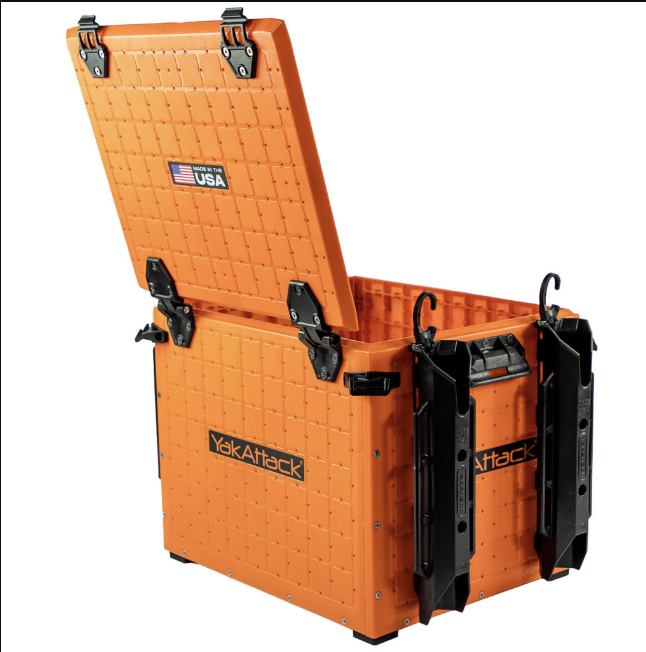 YakAttack YakAttack BlackPak Pro Kayak Fishing Crate 13" x 16", Orange