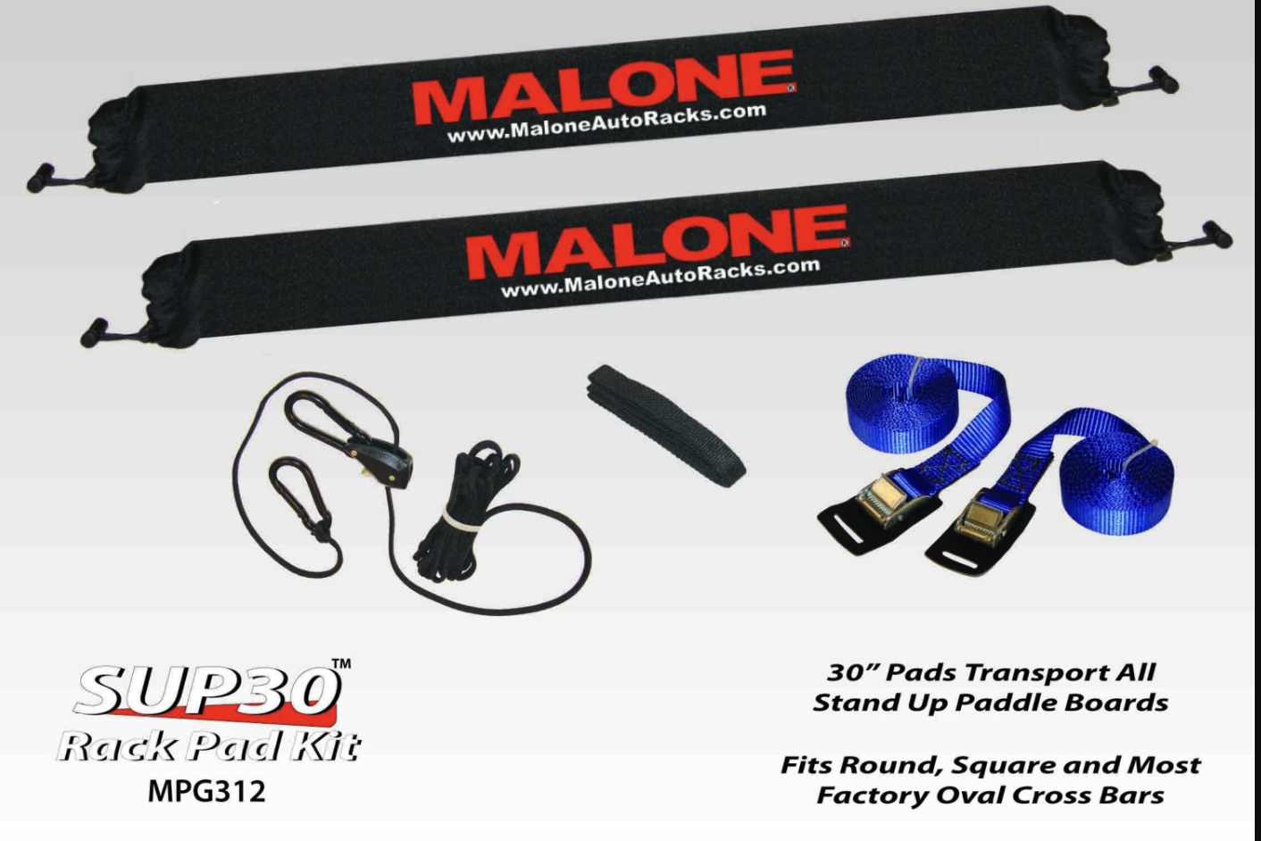 Malone Malone SUP 30" Roof Rack Pad Kit