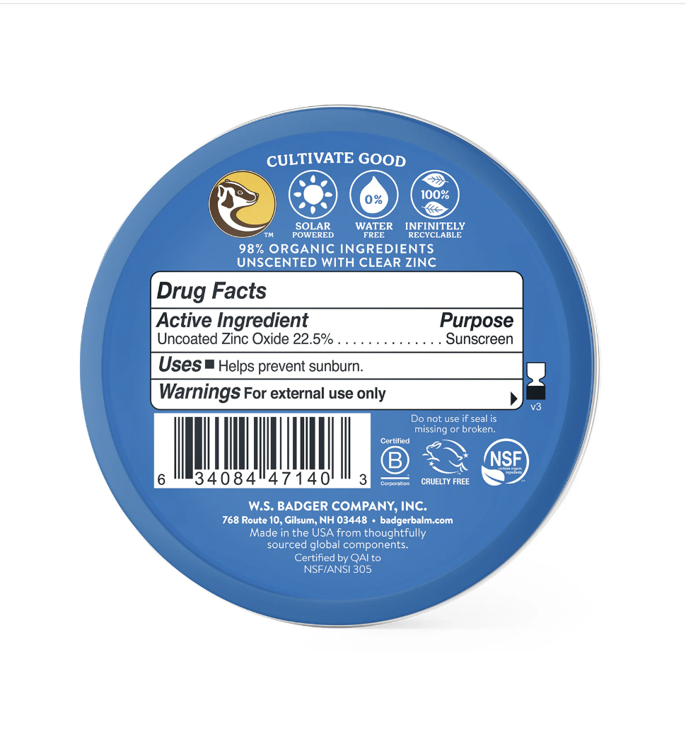 Badger Badger SPF 40 Sport Mineral Sunscreen Tin