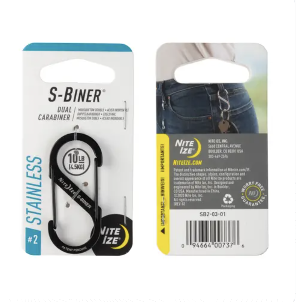 NITE IZE S-Biner Steel Dual Carabiner #1 2PK
