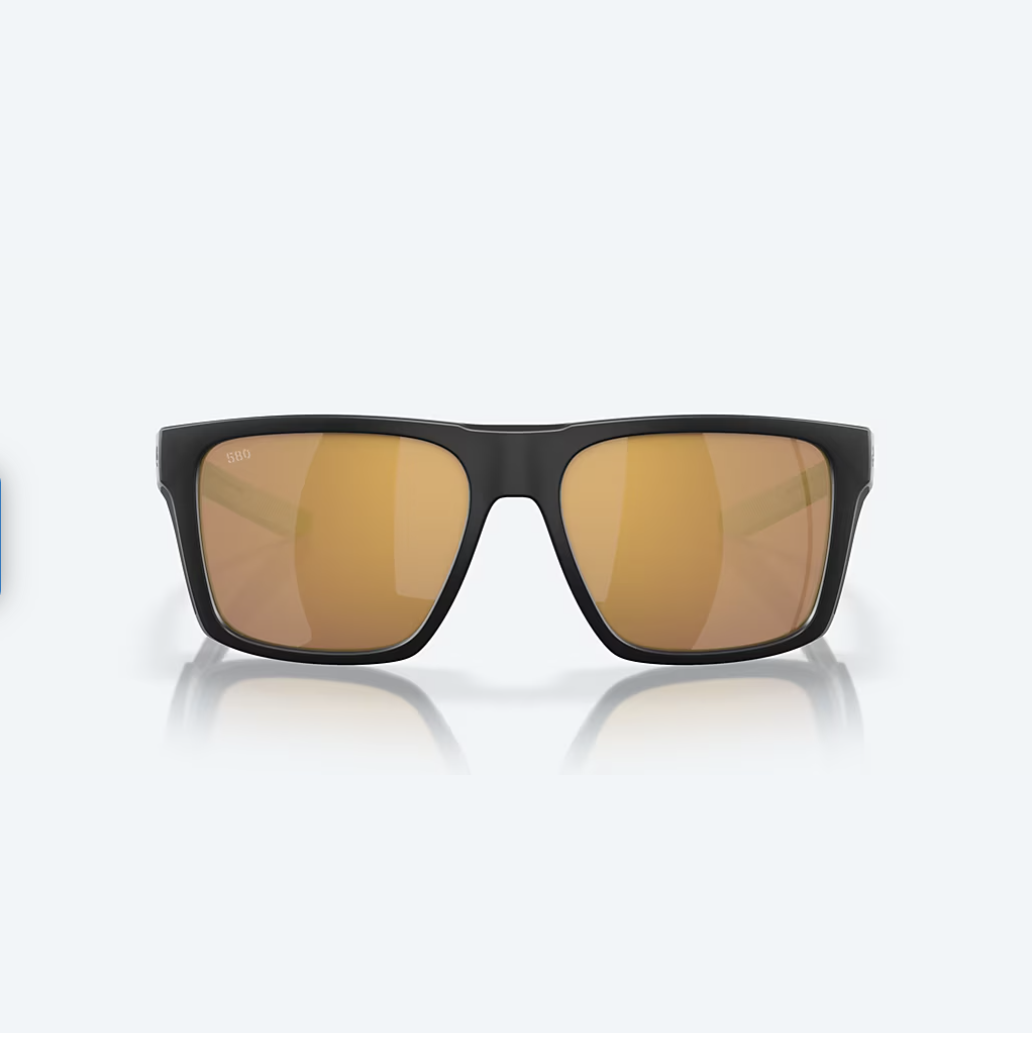 Costa Del Mar Costa Lido Sunglasses Black Matte w/ Gold Mirror 580G
