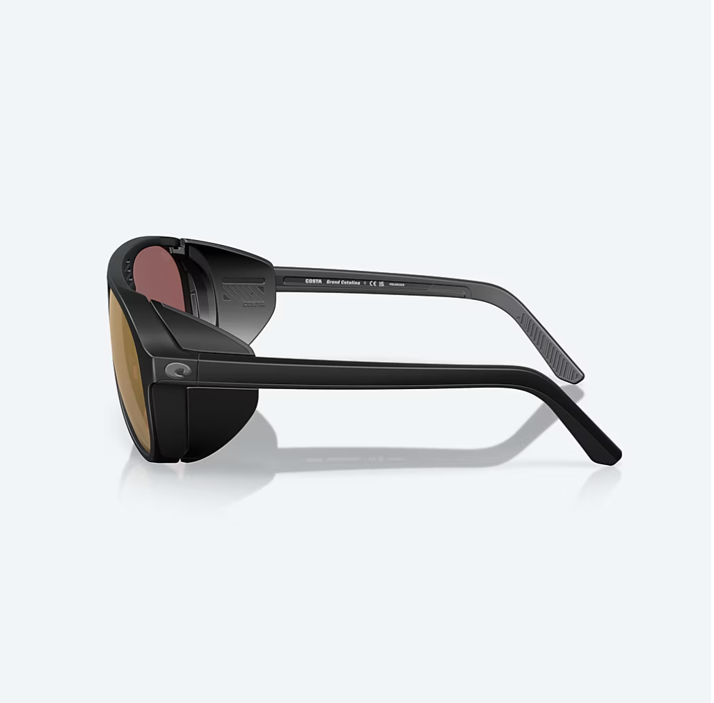 Costa Del Mar Costa Grand Catalina Sunglasses Matte Black w/ Gold Mirror 580G