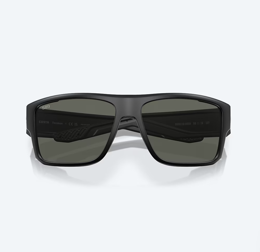 Costa Del Mar Costa Taxman Sunglasses Matte Black w/ Gray 580G