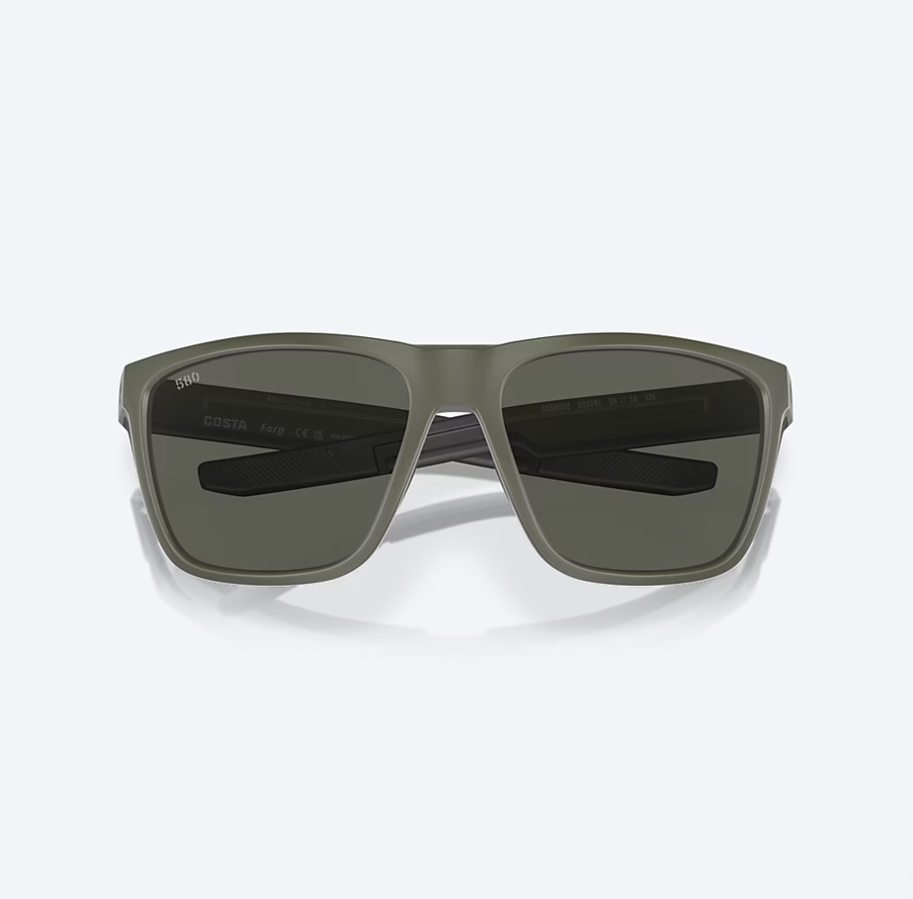 Costa Del Mar Costa Ferg Sunglasses Matte Olive w/ Gray 580G