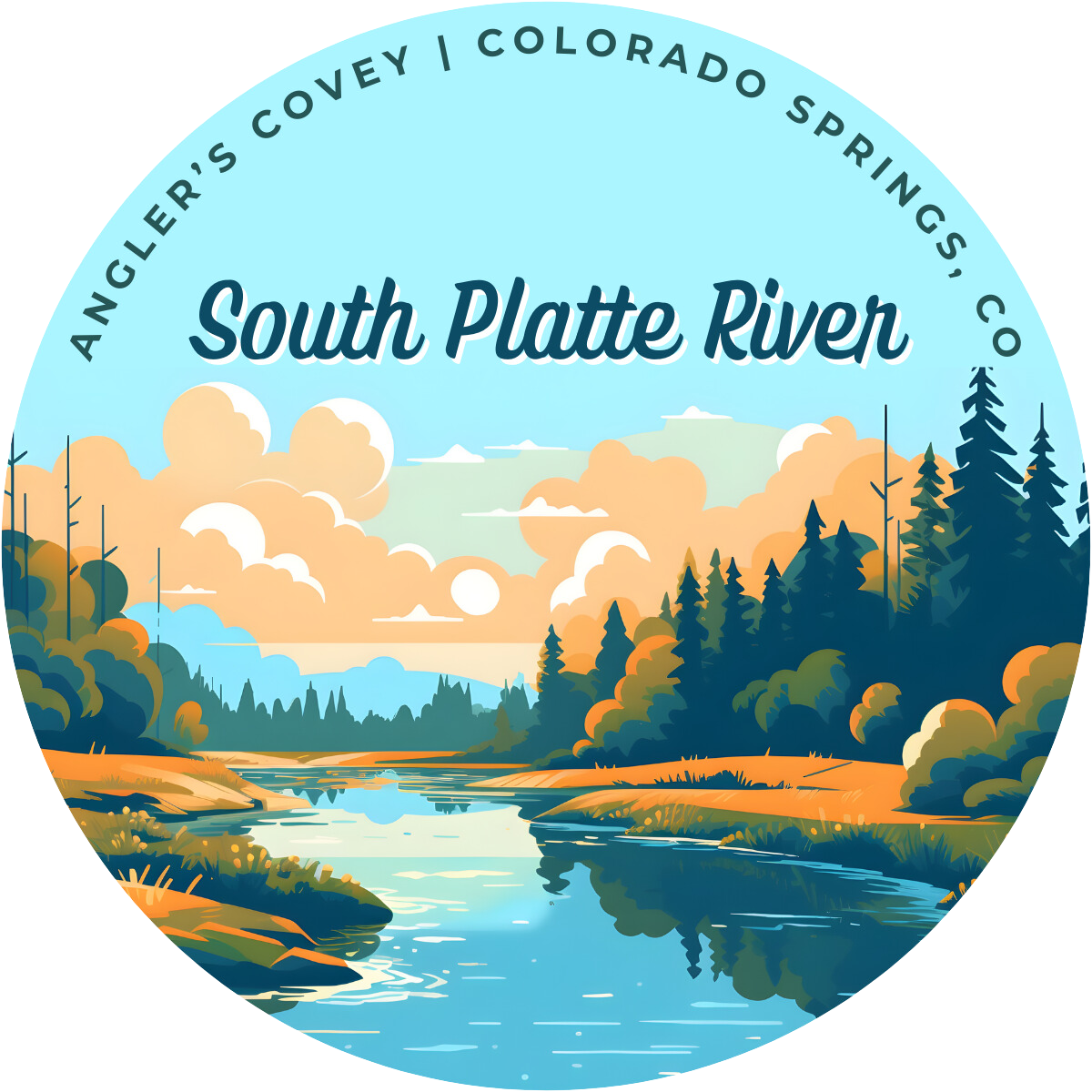 Anglers Covey South Platte River Angler's Covey Sticker