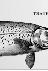 Anglers Covey Greeting Card Thank You B/W