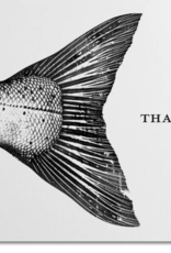Anglers Covey Greeting Card Thank You B/W
