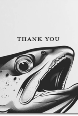 Anglers Covey Greeting Card Thank You B/W