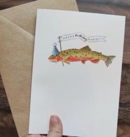 Anglers Covey Greeting Card Birthday Old Trout