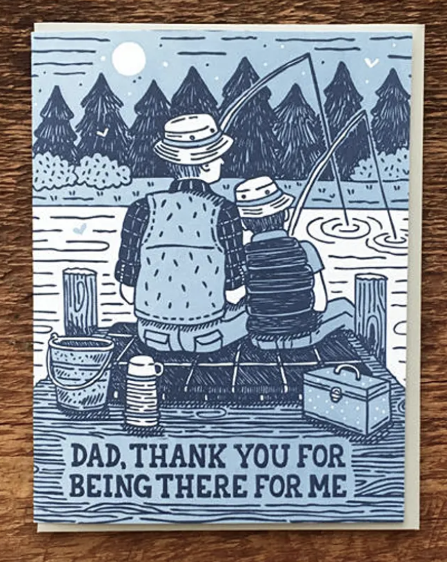 Anglers Covey Greeting Card Thank You Dad