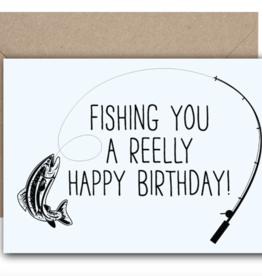 Anglers Covey Greeting Card Fishing Birthday