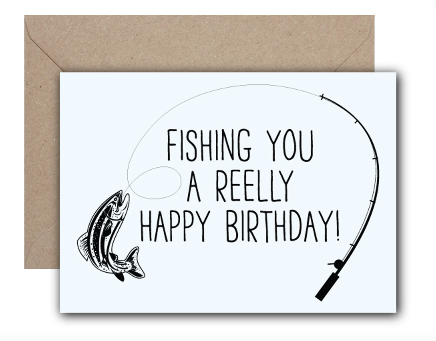 Anglers Covey Greeting Card Fishing Birthday