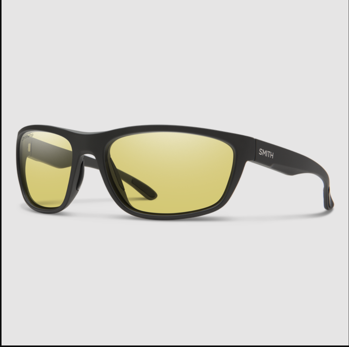 Smith Optics Smith Redding Sunglasses Matte Black ChromaPop Glass Polarized Low Light Yellow
