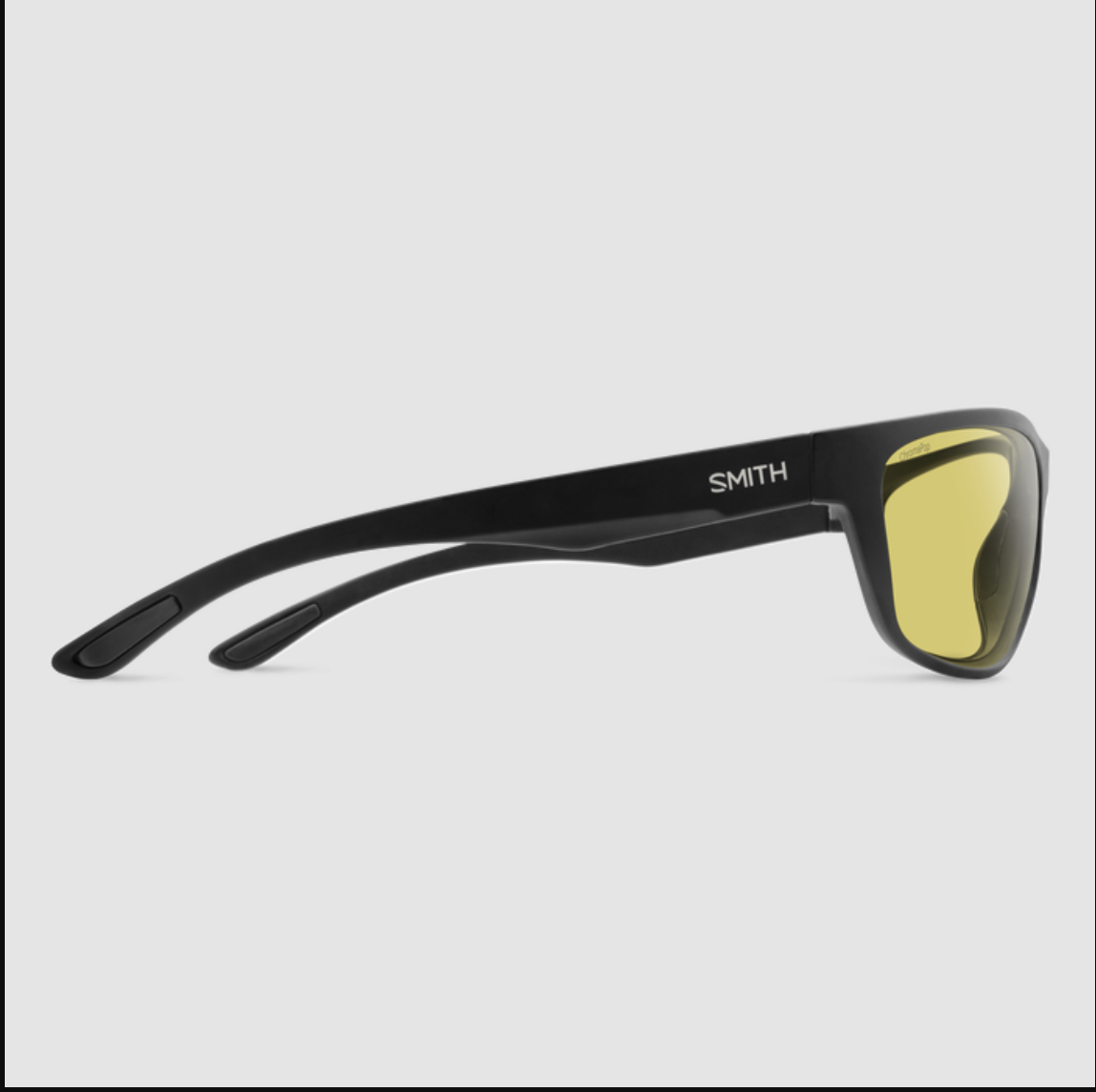 Smith Optics Smith Redding Sunglasses Matte Black ChromaPop Glass Polarized Low Light Yellow