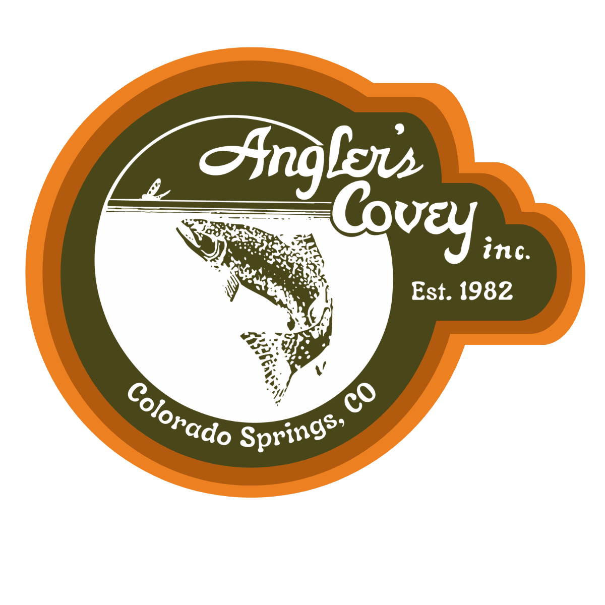 Anglers Covey Angler's Covey Die Cut Logo Sticker