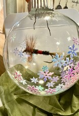 Anglers Covey Christmas Fly Ornament by Hans Mylant