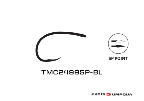 Umpqua Feather Merchants Umpqua Tiemco 2499SP-BL Hook (25 Pack)