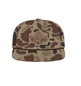Anglers Covey Range Riser AC Hat 256P Bark Duck Camo/Brown Rope