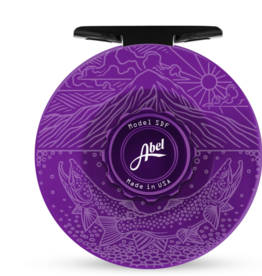 Abel Reels Abel SDF Fly Reel 5/6 Solid Purple Ridge Risers Rosewood