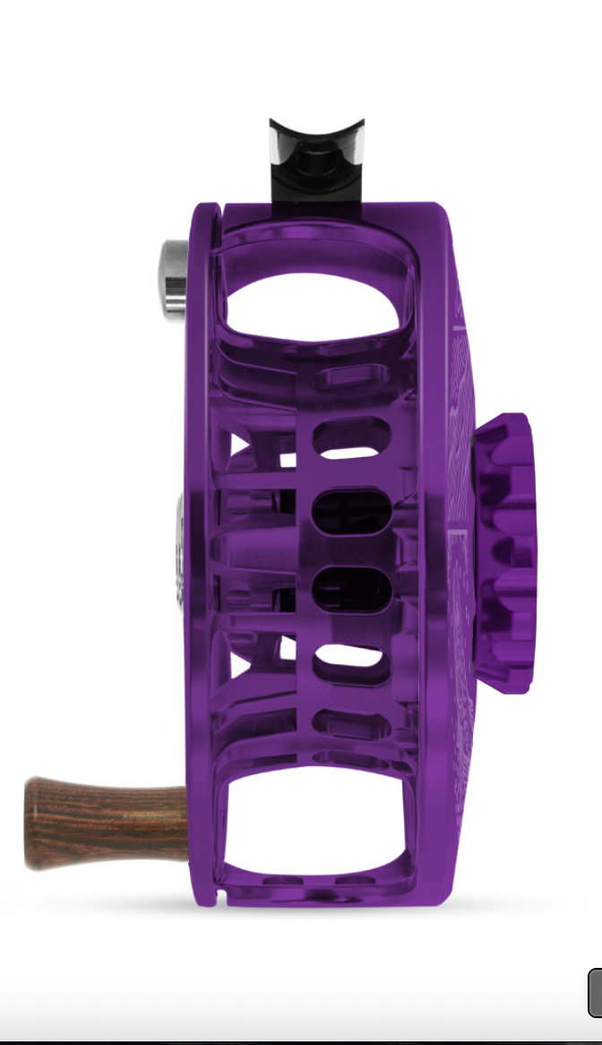 Abel Reels Abel SDF Fly Reel 5/6 Solid Purple Ridge Risers Rosewood