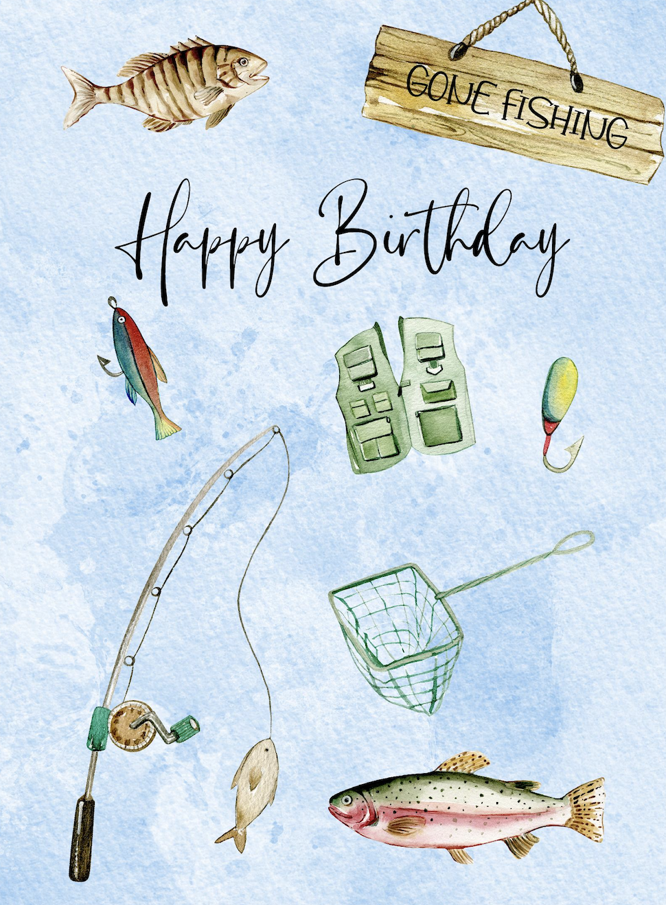 Anglers Covey AC Birthday Card -