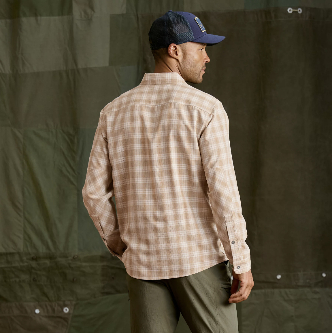 Orvis Orvis Tech Chambray Plaid Work Shirt Long Sleeve