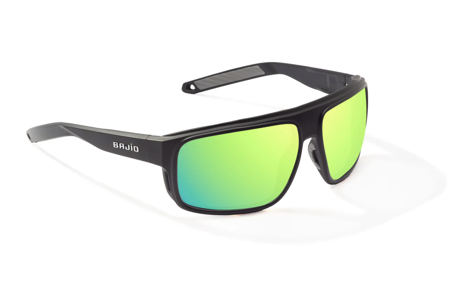 Bajio Bajio Greenland Sunglasses Black Matte Green Mirror Poly