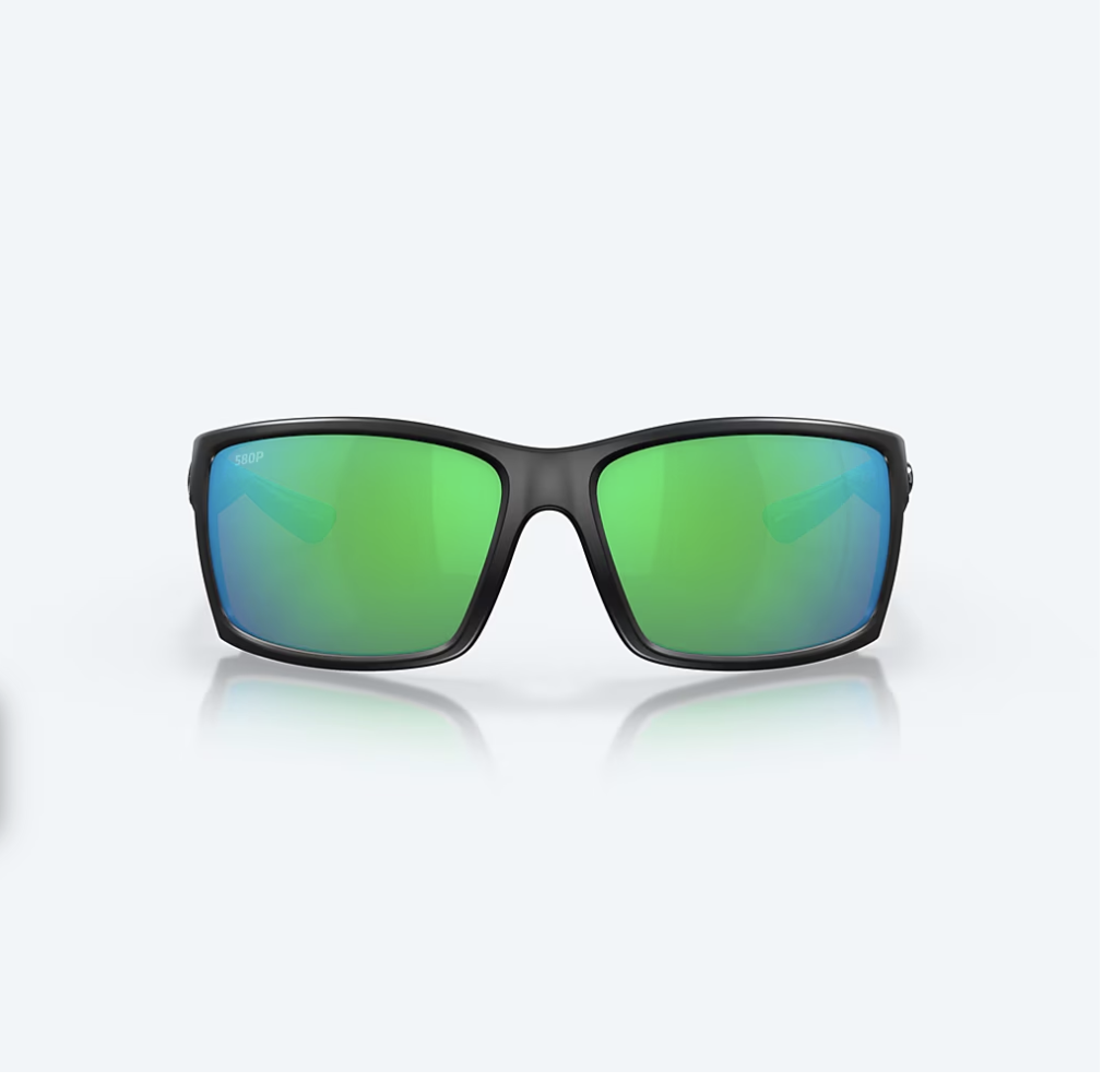 Costa Del Mar Costa Reefton Sunglasses Blackout Frame Green Mirror 580G