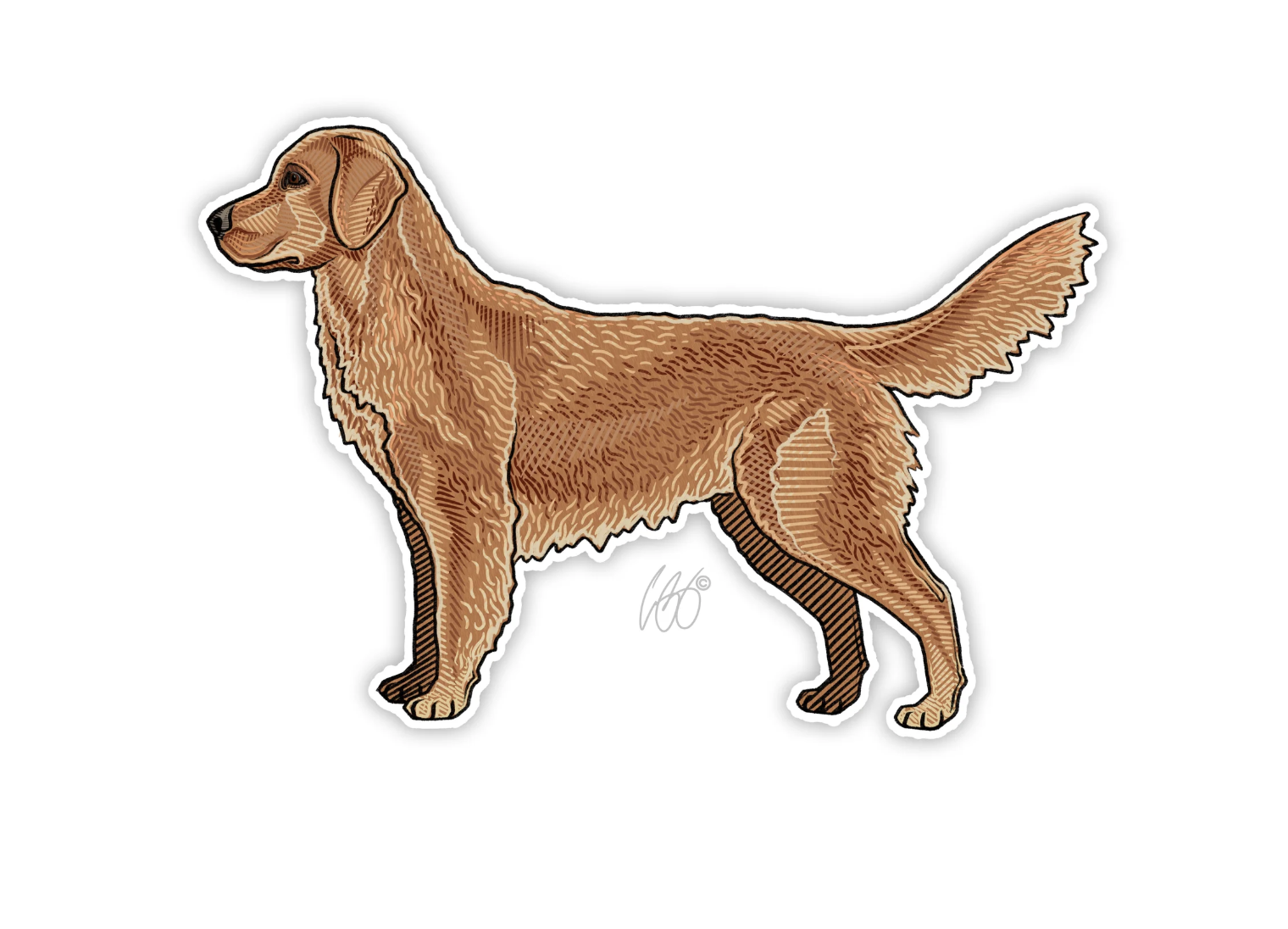 Casey Underwood Art Casey Underwood Dog Decal -